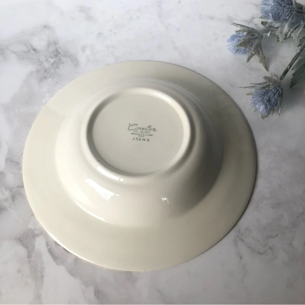 Set of Two Homer Laughlin Cavalier Eggshell 1950s Vintage Soup Bowls/Salad Bowls - Picture 6 of 8
